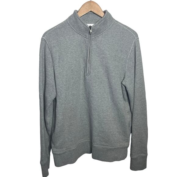Gap Sweatshirt Pullover 1/4 Zip Gray Comfy Casual Minimalist Pockets Lounge M - Picture 1 of 5